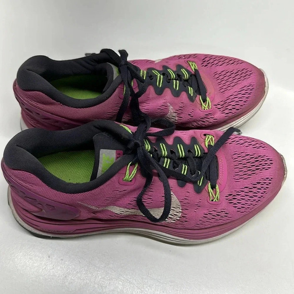 Nike Lunarglide 5 Sneakers Running Shoes Athletic Shoe Pink Green Womens Size 8 - Picture 5 of 12